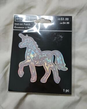 Art Minds - Unicorn Magic Holographic Iron-On Patch New In Package